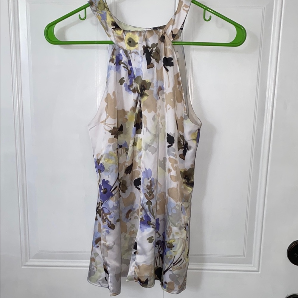 White House Black Market Floral Tank Top - Multicolor